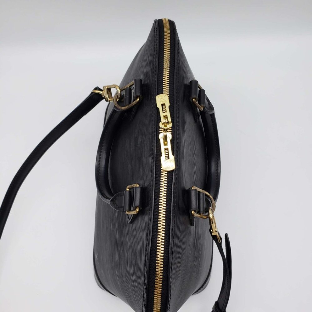 100% Authentic Louis Vuitton Alma PM Black Epi Hand Bag - Picture 5 of 12